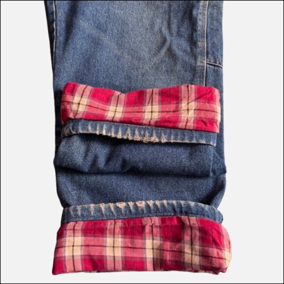 Smith's Workwear Plaid Lined Carpenter Men's Jeans (Size 34 x 30) - Picture 2 of 16